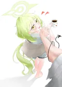 블루아카) 손잡아 주는 단명헤어 노조미 그림 그림