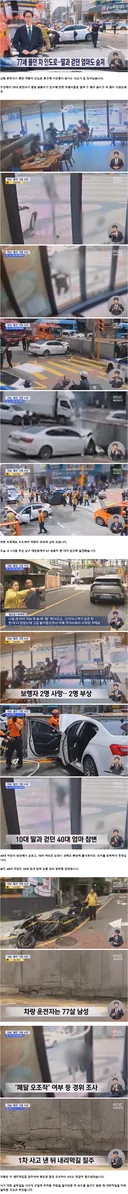 70대 운전자 인도 돌진..70대 여성, 딸과 함께 걷던 40대 엄마 참변