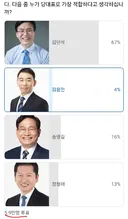 당대표 인터넷 여론조사
