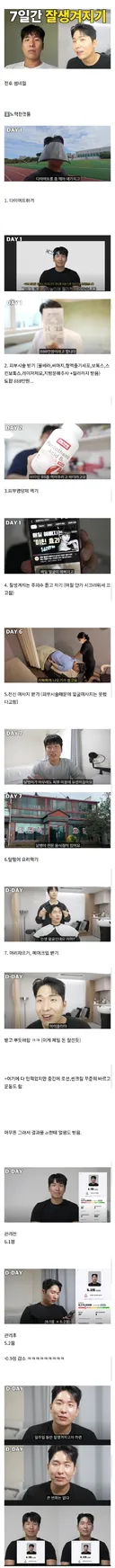 약 1,000만원 사용하고 7일간 잘생겨지는데 도전