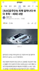 음주 단속 도주하다 바다에 추락하여 사망 ㅋㅋㅋ