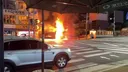 서울 중곡동 전기구이 통닭 트럭 폭발 화재 영상