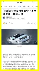 음주 단속 도주하다 바다에 추락하여 사망