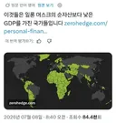 일론머스크의 순자산보다 GDP가 낮은 국가들 지도.Map