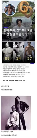 60세 모델의 동안 외모 유지 비결