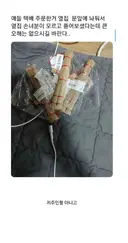 택배 주문한거 옆집 손녀가 뜯음