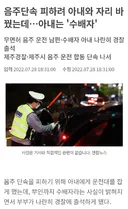 음주단속 피하려 아내와 자리 바꿨는데