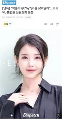 "악플러 @7hy*jin을 찾아달라"…아이유, 美법원 신원조회 요청