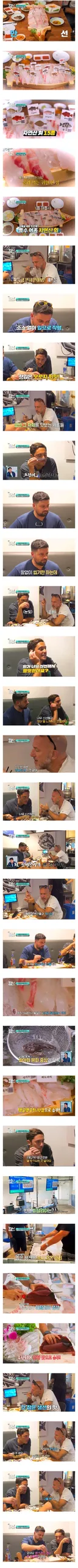 자연산회 한 점 먹고 조용해진 이탈리아 셰프들