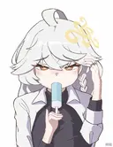 블루아카) 에리가 다벗고 아이스크림 펠...쪽쪽 빨아먹는 짤