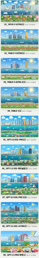 AI 모델 SVG 테스트 비교 (오푸스 5 vs. GPT 5.6 sol Pro 종합 비교)