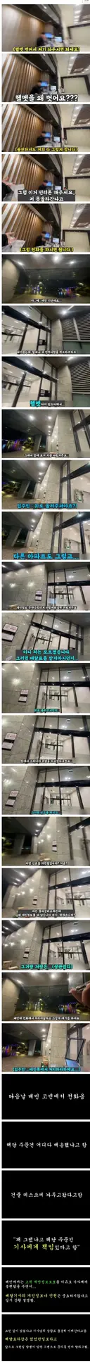 배달 유튜버 vs 천룡인 아파트