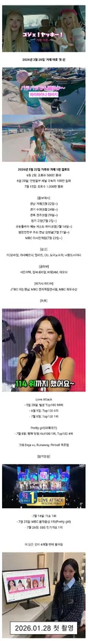 리센느 거제야호부터 음방 1위까지 걸린 시간
