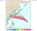 13호 태풍 돌핀 예상경로(각국 모델링 예측 시뮬)