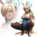 블루아카) 바니걸 아스나 그렸습니다.