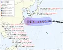 13호 태풍 돌핀, 오늘 기준 예상 경로