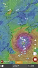 1시간 전 업데이트된 13호 태풍 돌핀경로.jpg (희망편)