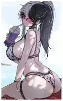 버튜버) 자기 전에 보기 좋은 평화로운 COW 비키니의 시오리 짤