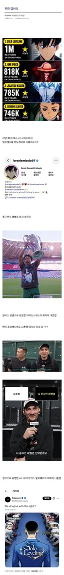 원나블 다 땄다는 나혼렙의 인기