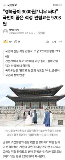 국민이 꼽은 경복궁 적정 관람료
