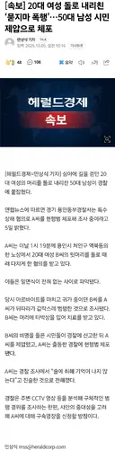 20대 여성 돌로 내리친 ‘묻지마 폭행 50대 남성 체포