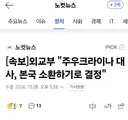 외교부"주우크라이나 대사 국내로 소환"