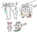먼작귀 낙서