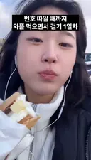 길거리에서 번호 따일때까지 와플 먹으면서 걷기.jpg
